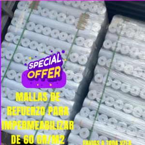 Malla de refuerzo para impermeabilizar de 60 gr/m2