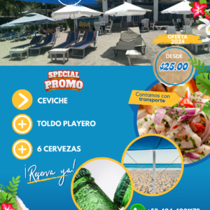 Toldo de Playero, Ceviche más 6 Cervezas