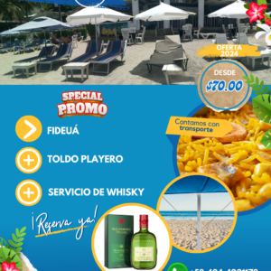 Toldo de Playero, Servicio de Whisky más Fideuá